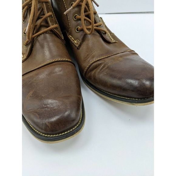 Steve Madden Mens P-Klatin Chukka Boots Size 9 Brown Leather Lace Up Distressed main image 4
